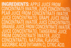 Juicy Juice jugo vertido en vaso mostrando color y textura refrescante