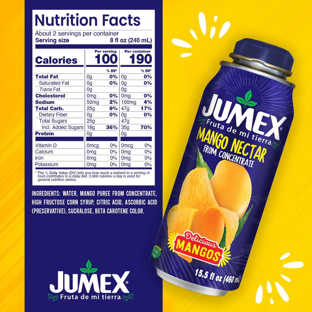 Jumex detalle de textura de néctar realza sabor intenso