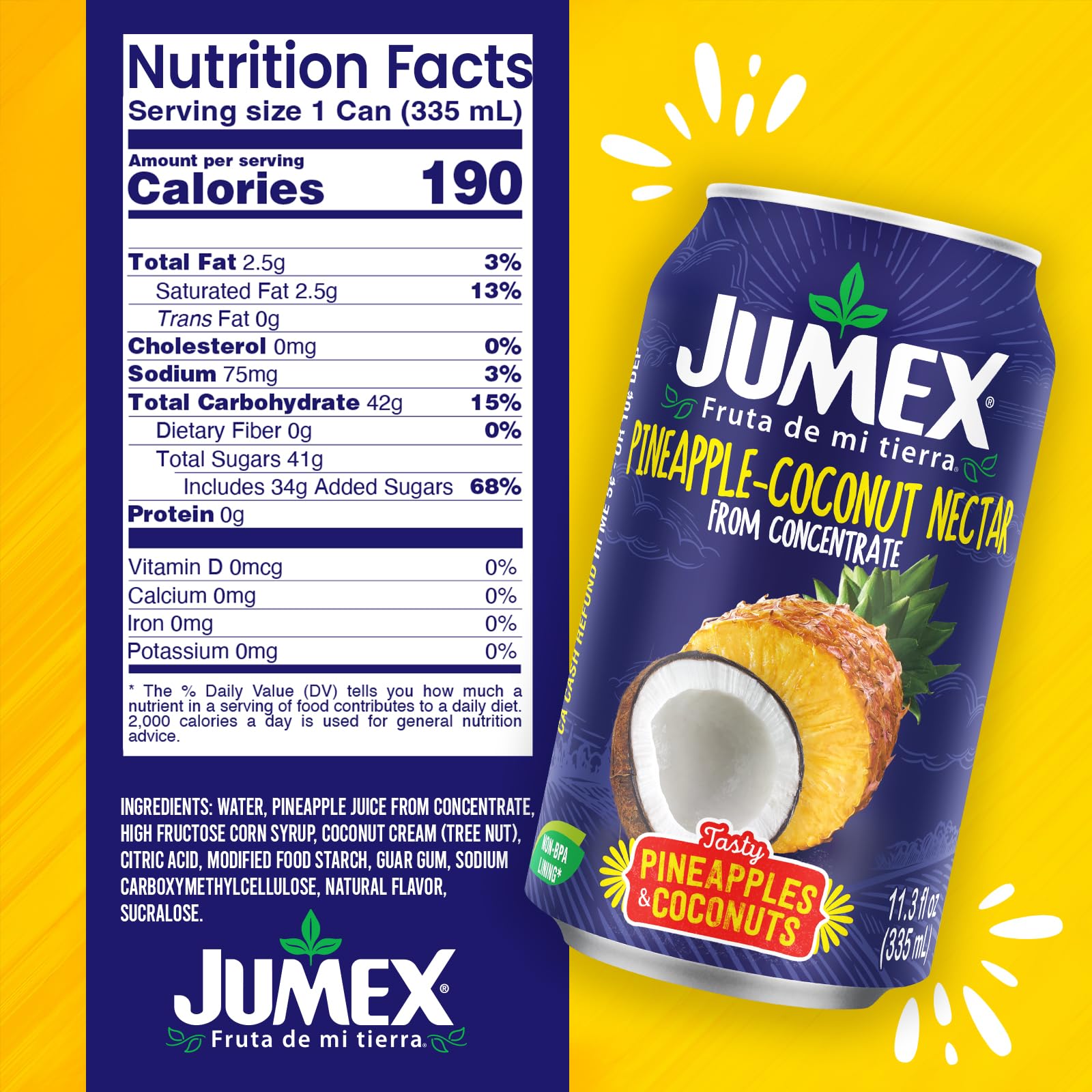 Jumex detalle del néctar vertido mostrando textura espesa y atractiva