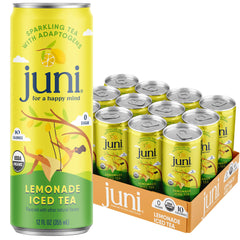 JUNI lata frente mostrando diseño y sabor revitalizante