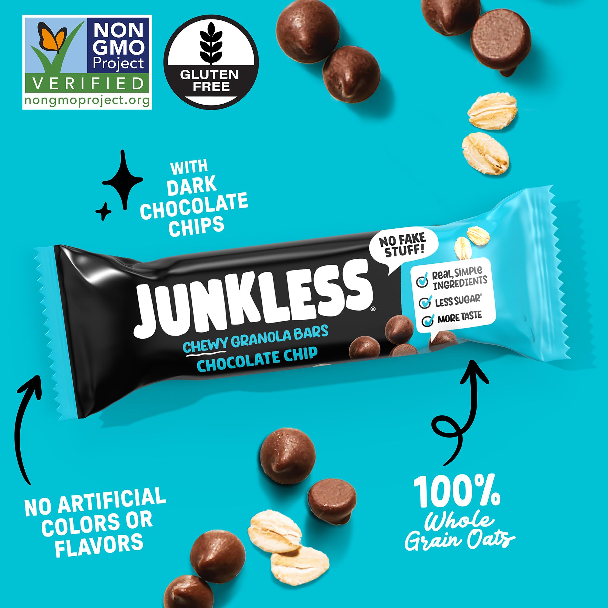 Junkless corte transversal que revela la textura húmeda y masticable interna