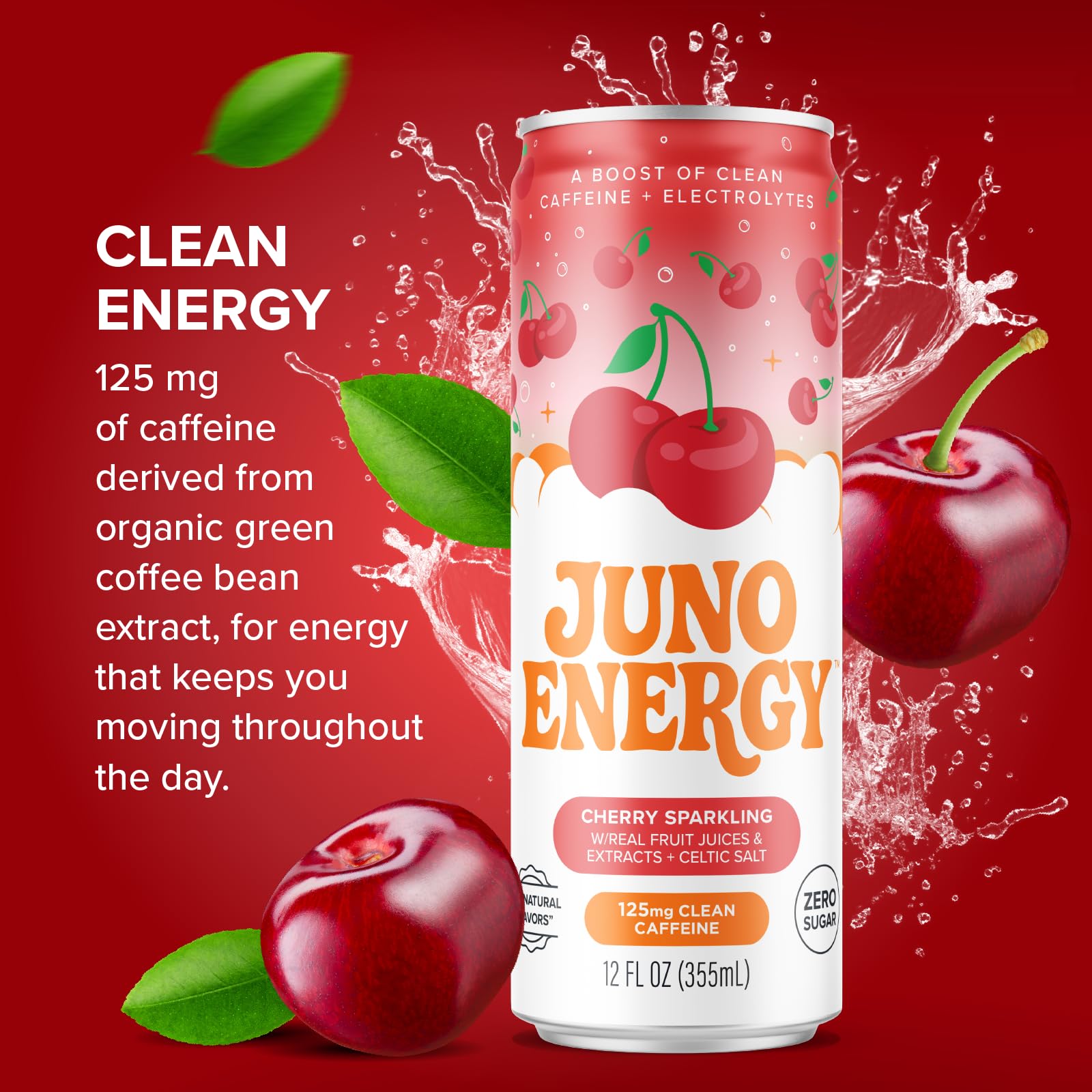 JUNO ENERGY pack de 12 latas dispuesto para almacenamiento y reparto
