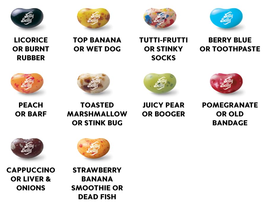Just Grown Jelly Belly primer plano de la textura del jelly bean, muestra brillo y color