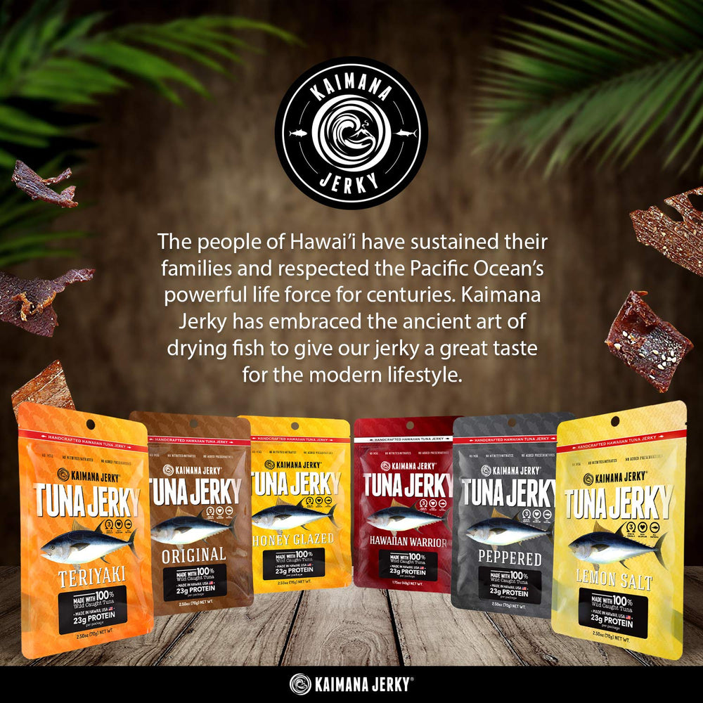 Kaimana Jerky snack en exterior ideal para viajes y actividades