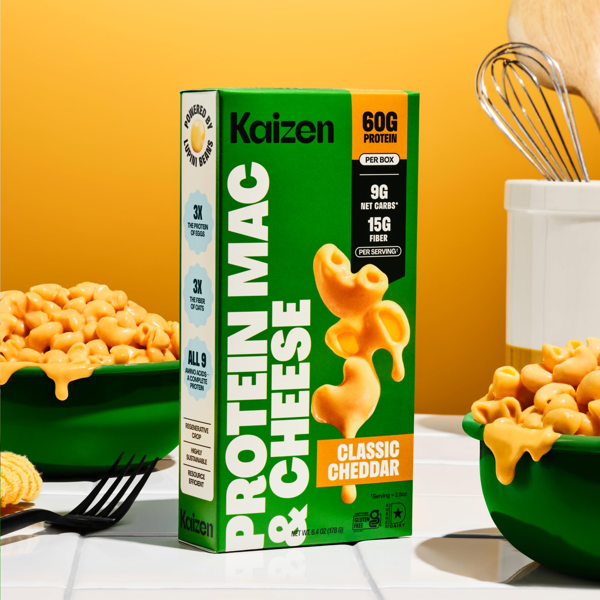Kaizen ingredientes clave en mesa mostrando calidad y opciones limpias