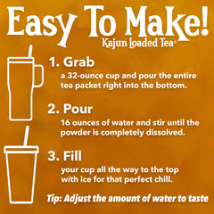 KaJun LOADED TEA detalle de ingredientes y vitaminas para hidratación funcional
