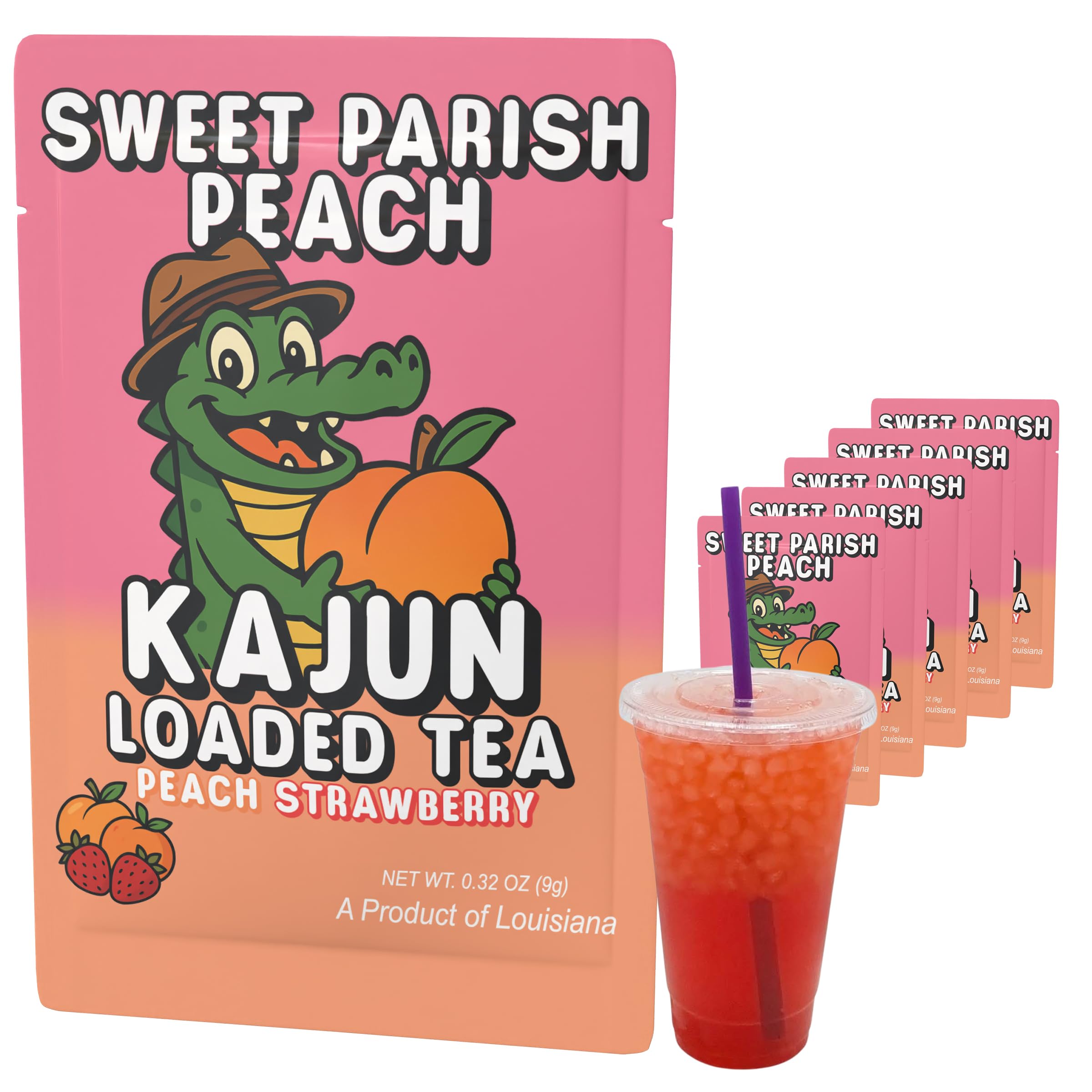 KaJun LOADED TEA paquete frontal mostrando sabor y conveniencia