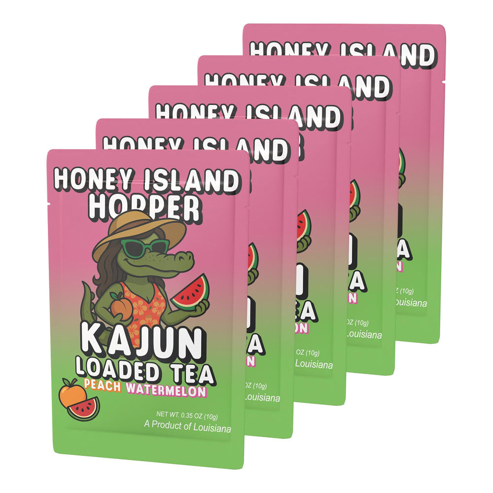 KaJun LOADED TEA vaso con hielo y bebida preparada demostrando refresco instantáneo