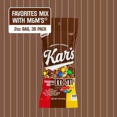 Kar’s primer plano de texturas con M&M’S y cacahuates resaltando variedad