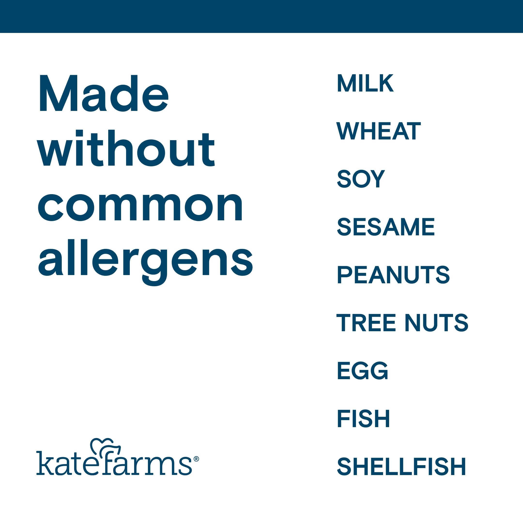 KATE FARMS ingredientes concentrados como brócoli y cúrcuma
