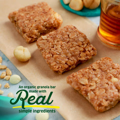 Kate's detalle de textura con avena y macadamia evidenciando ingredientes reales
