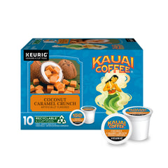 Kauai Coffee cápsula K-Cup en primer plano mostrando diseño y facilidad