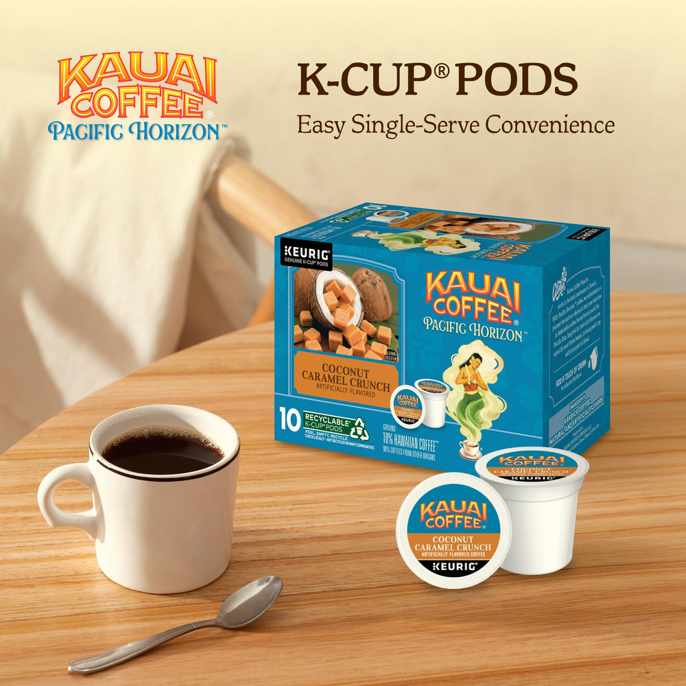 Kauai Coffee taza servida mostrando crema y aroma atractivo