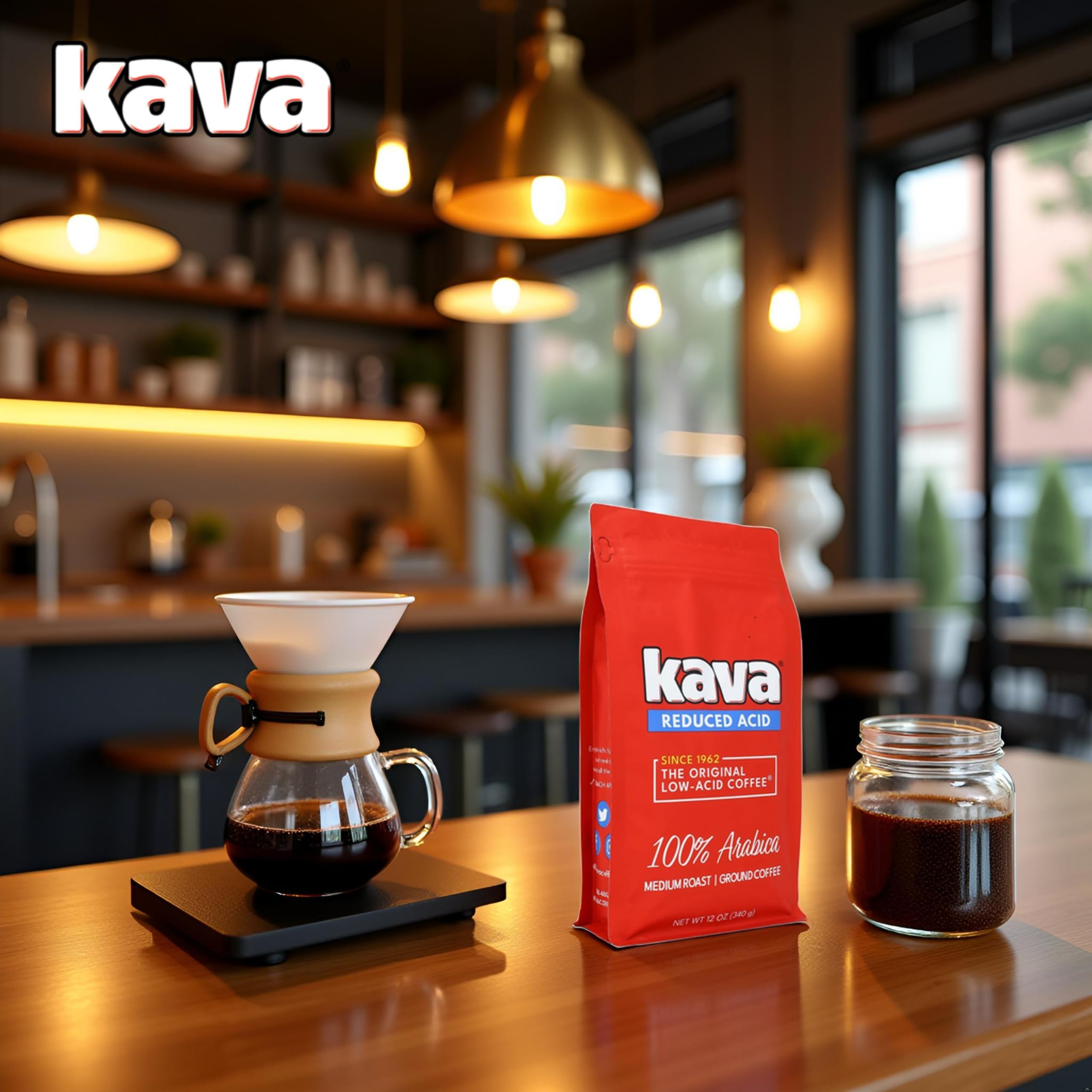 Kava café en prensa francesa mostrando extracción de cuerpo pleno