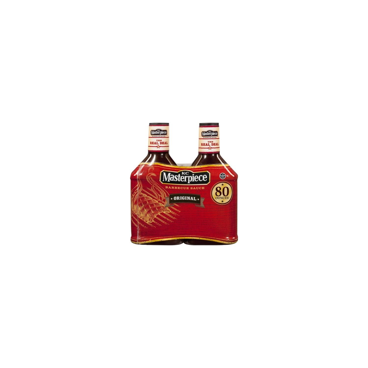 KC Masterpiece botella frontal 40 oz mostrando etiqueta y uso versátil