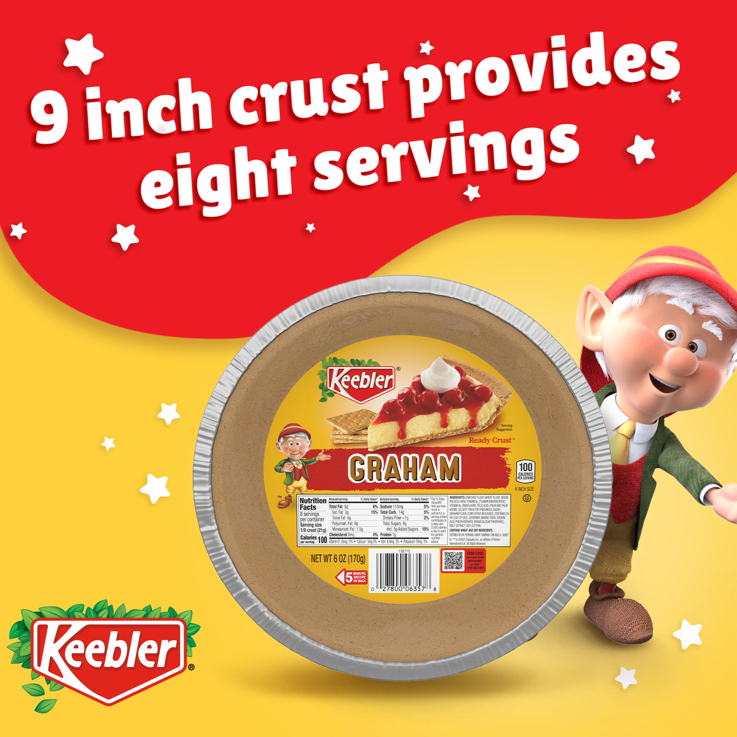 Keebler corte de porción mostrando capa crujiente y buena estructura