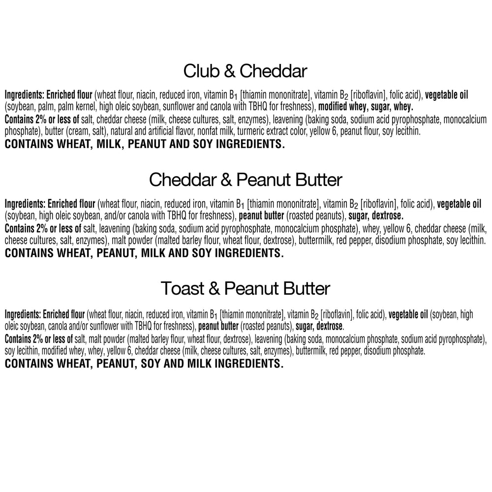 Keebler primer plano de galleta tostada con mantequilla de maní, sabor clásico