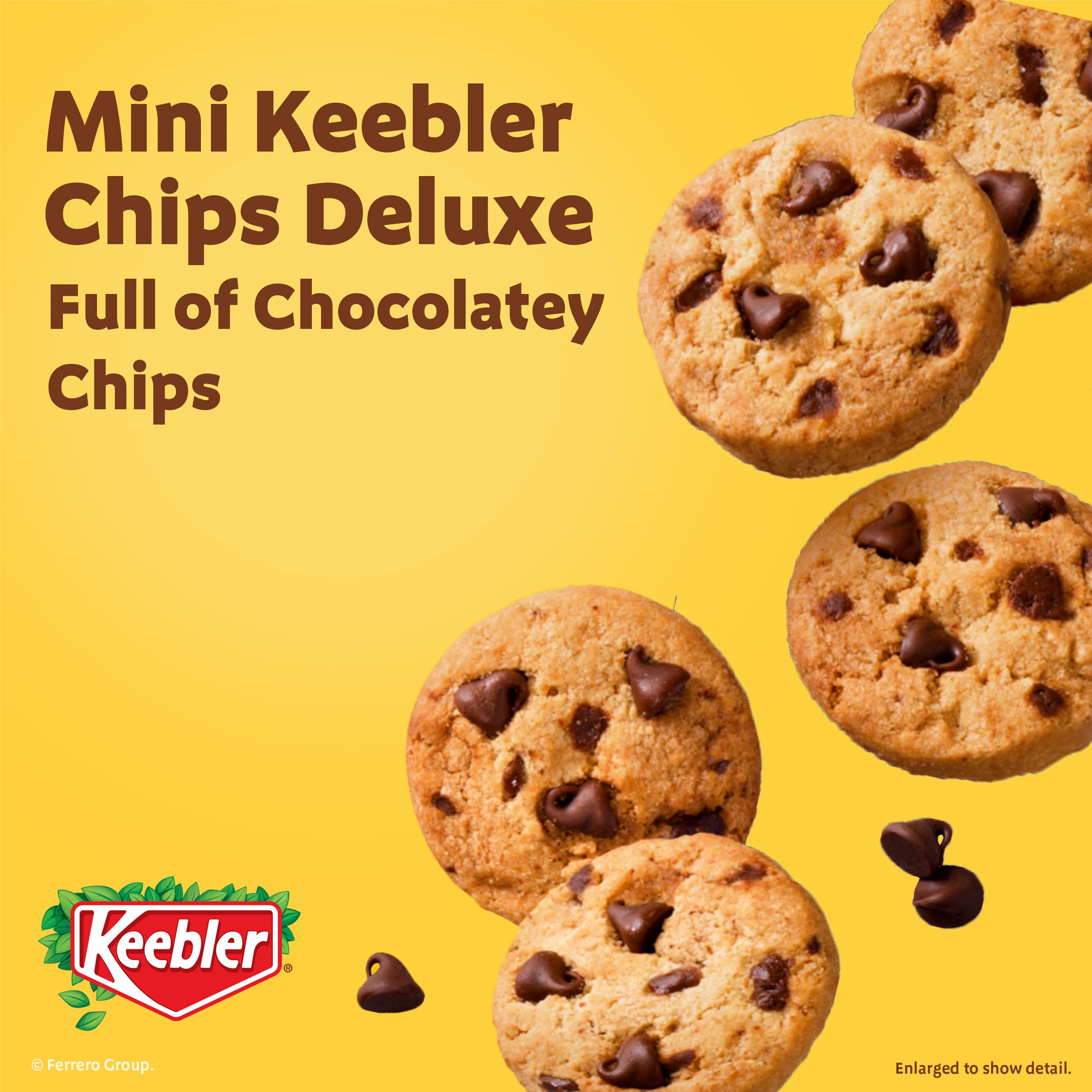 Keebler comparación de tamaño con mano mostrando escala de porción individual práctica