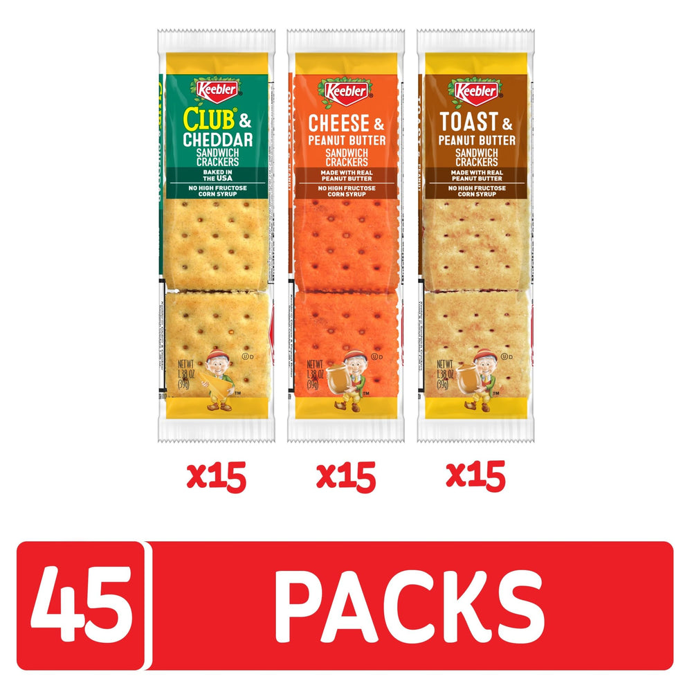 Keebler paquete individual abierto, conserva frescura y porciones listas