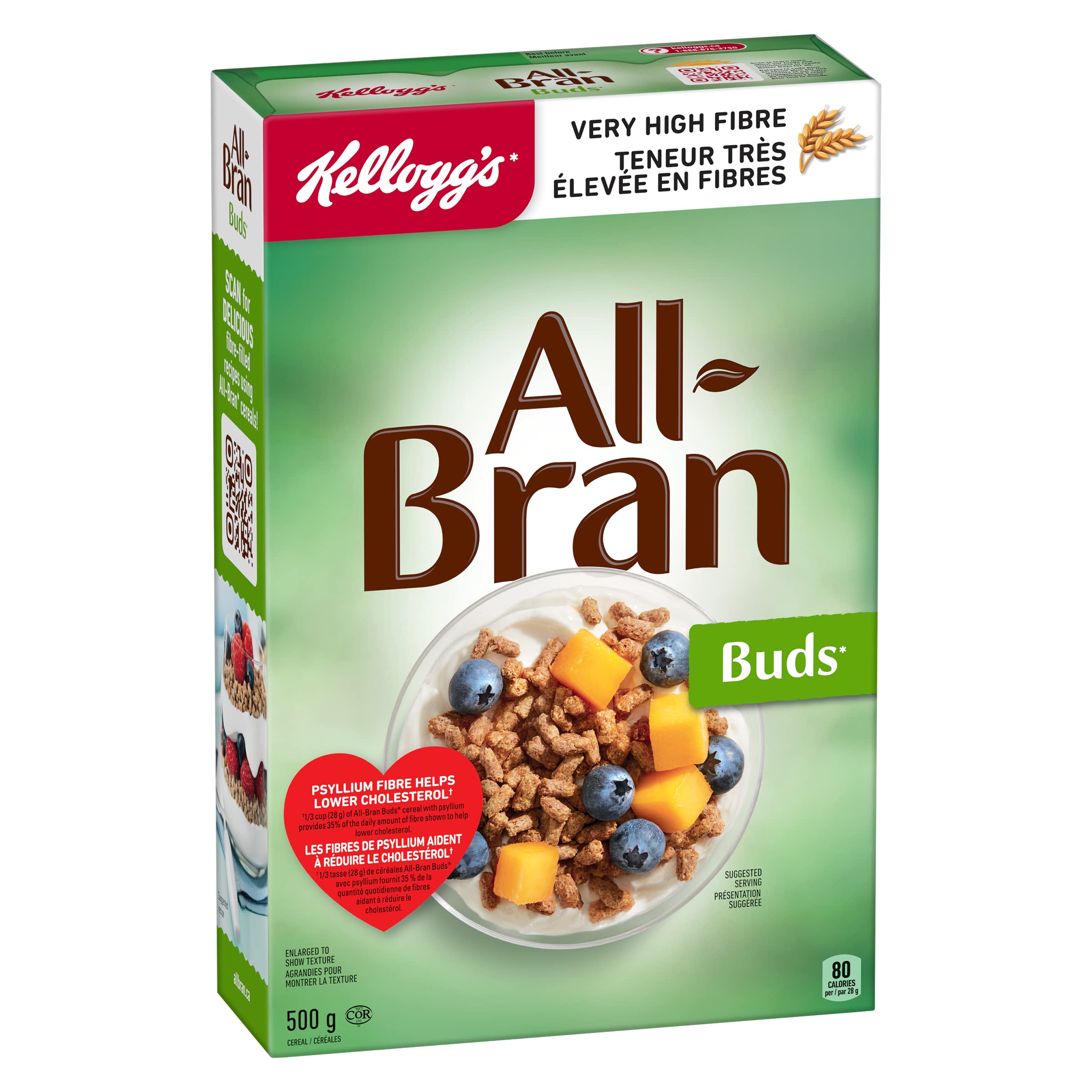 Kellogg's comparación de tamaño 500g para evaluar cantidad
