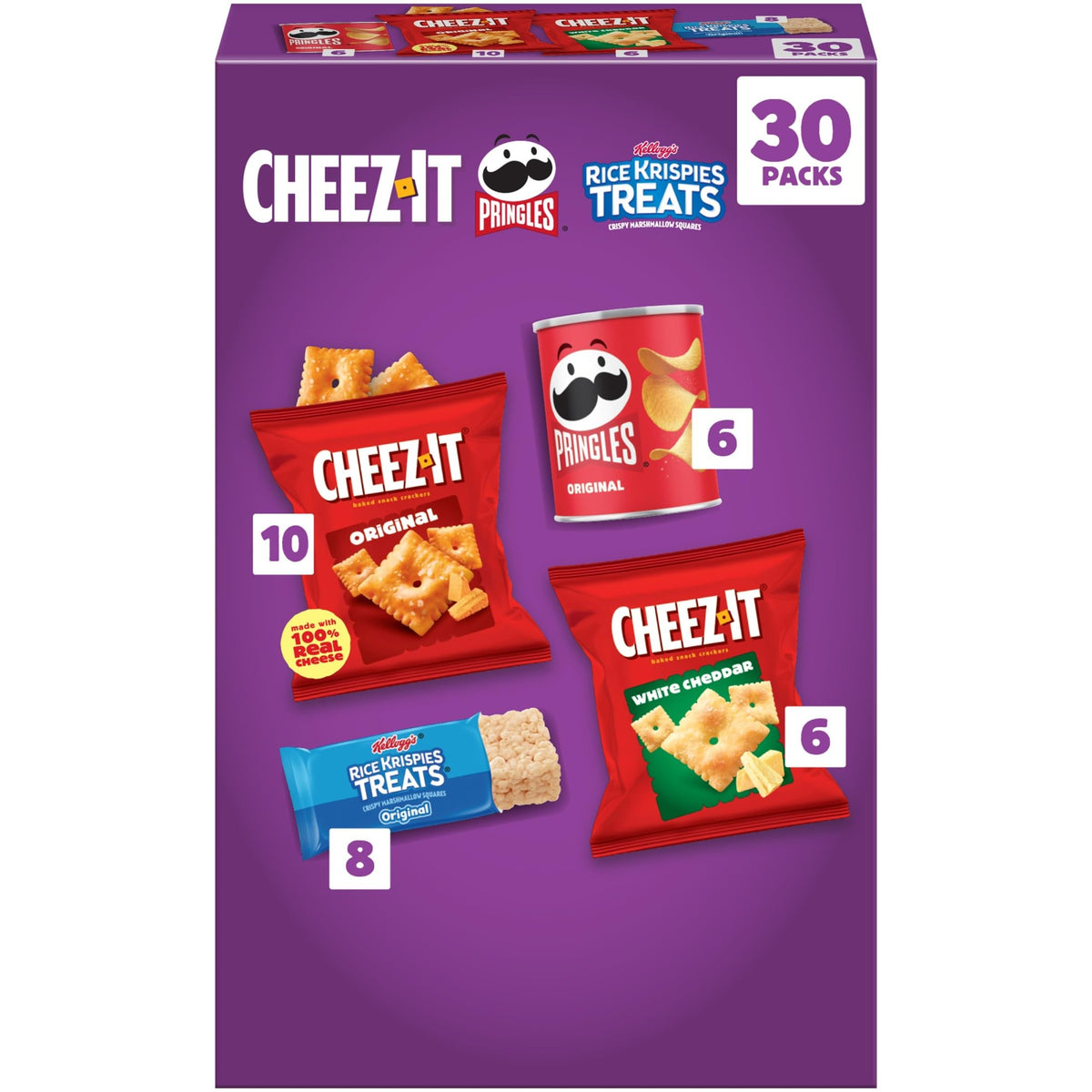 Kellogg's caja frontal con 30 snacks, opción práctica para despensa