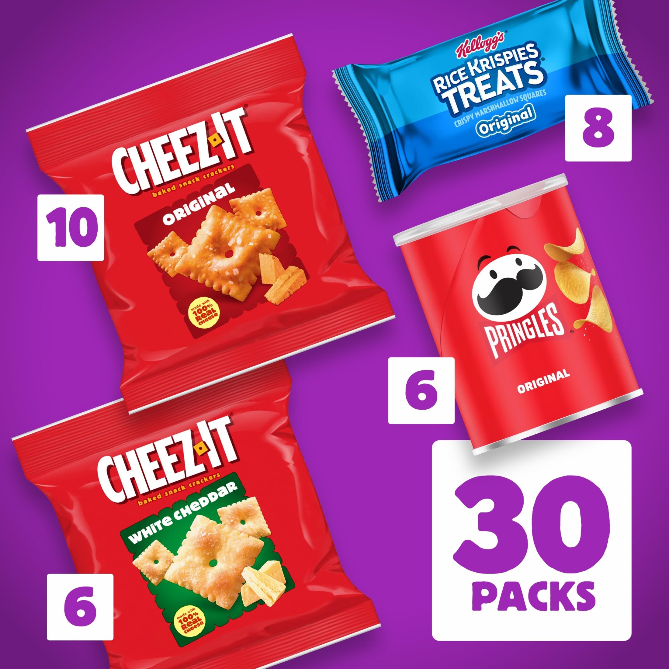 Kellogg's empaques individuales ordenados para llevar y compartir