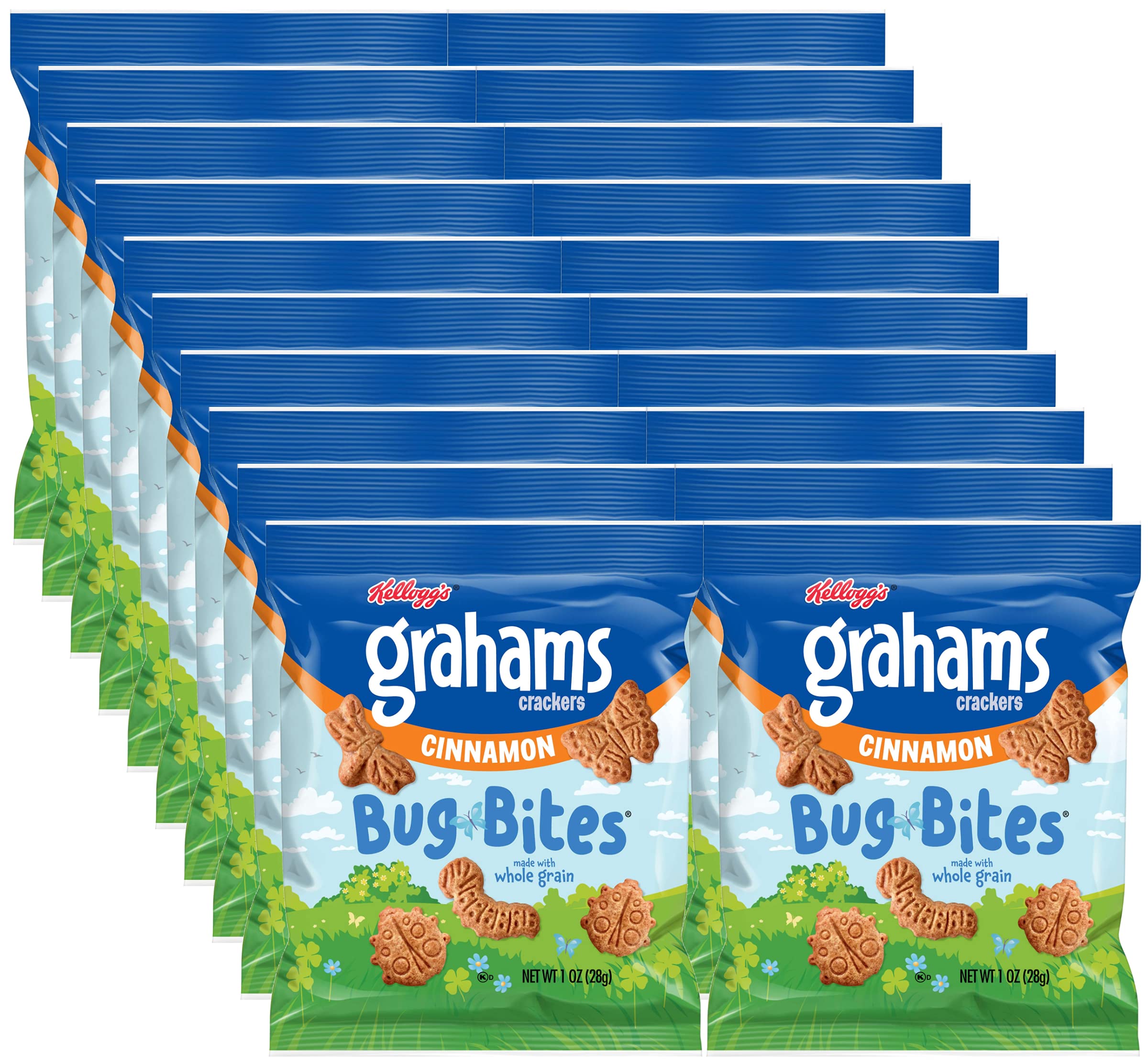 Kellogg's paquete frontal mostrando 20 bolsitas, ideal para despensa