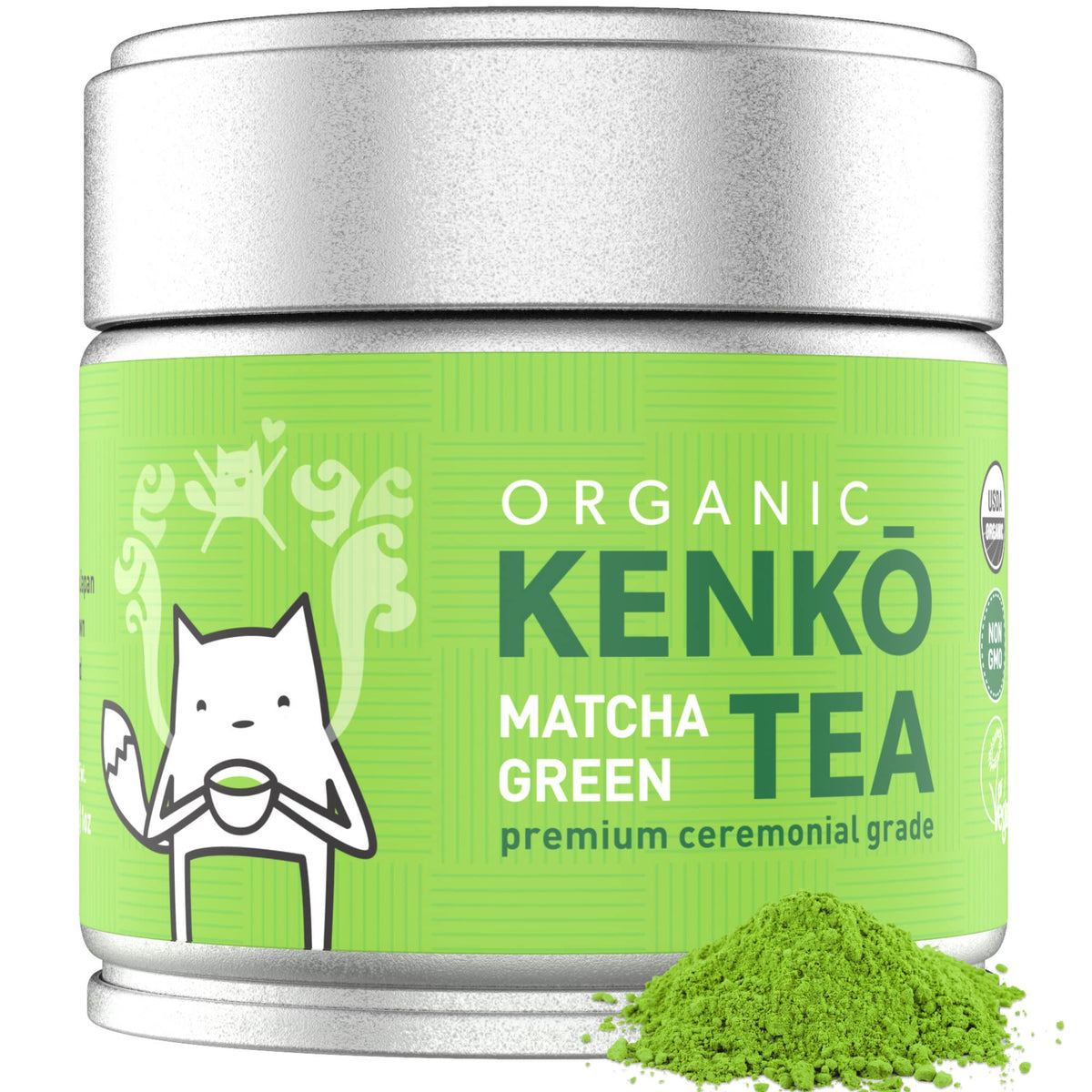 KENKO Matcha Green vista frontal del envase, presentación premium y fresca