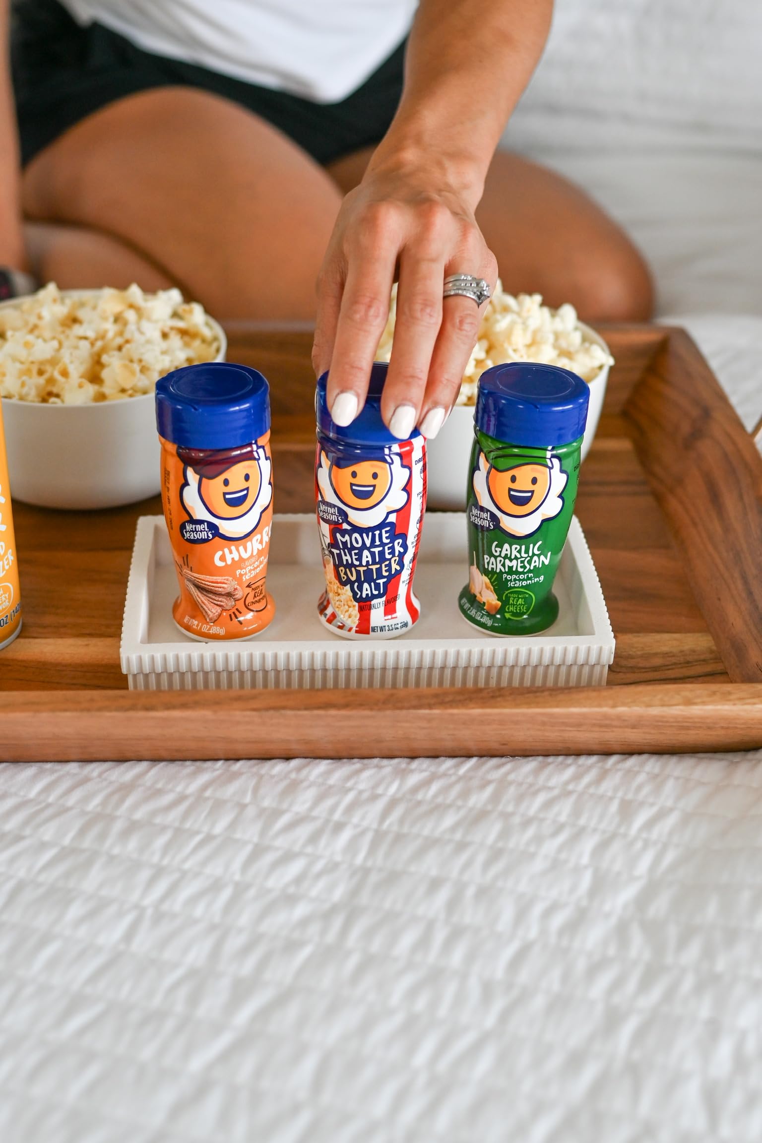 Kernel Season's etiqueta con sellos Gluten Free, Kosher y Dairy Free visibles