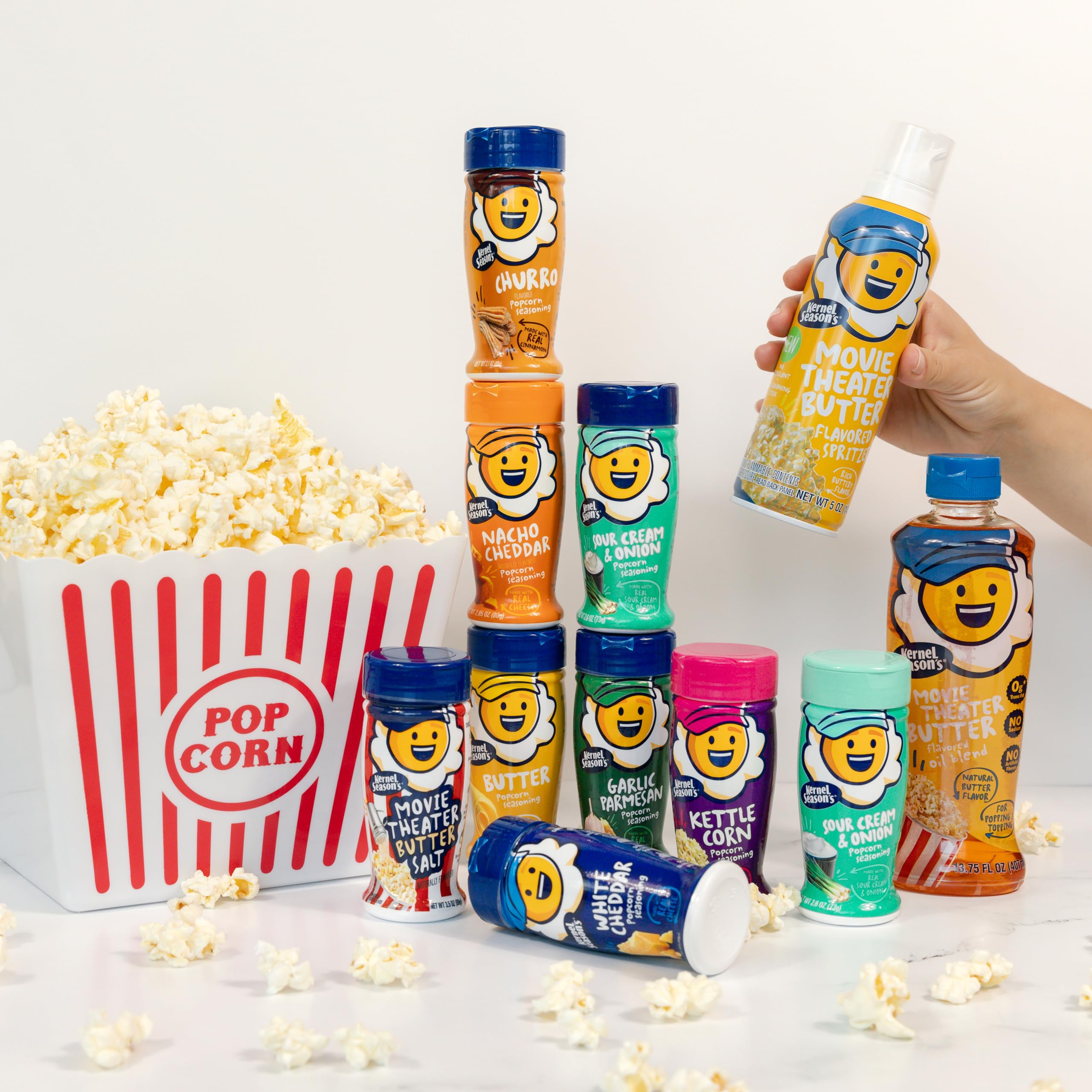 Kernel Season's etiqueta con certificación sin gluten y kosher dairy visible