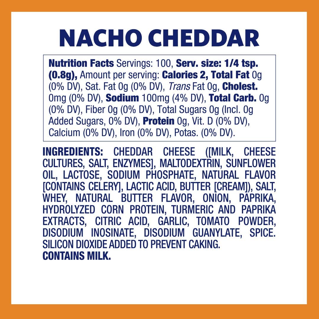 Kernel Season's envase junto a mano para comparar tamaño y porciones prácticas