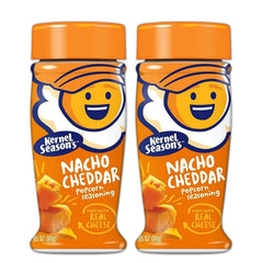 Kernel Season's envase frontal mostrando marca y sabor nacho cheddar, atractivo visual
