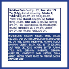 Kernel Season's primer plano del polvo de cheddar mostrando textura fina y adherencia