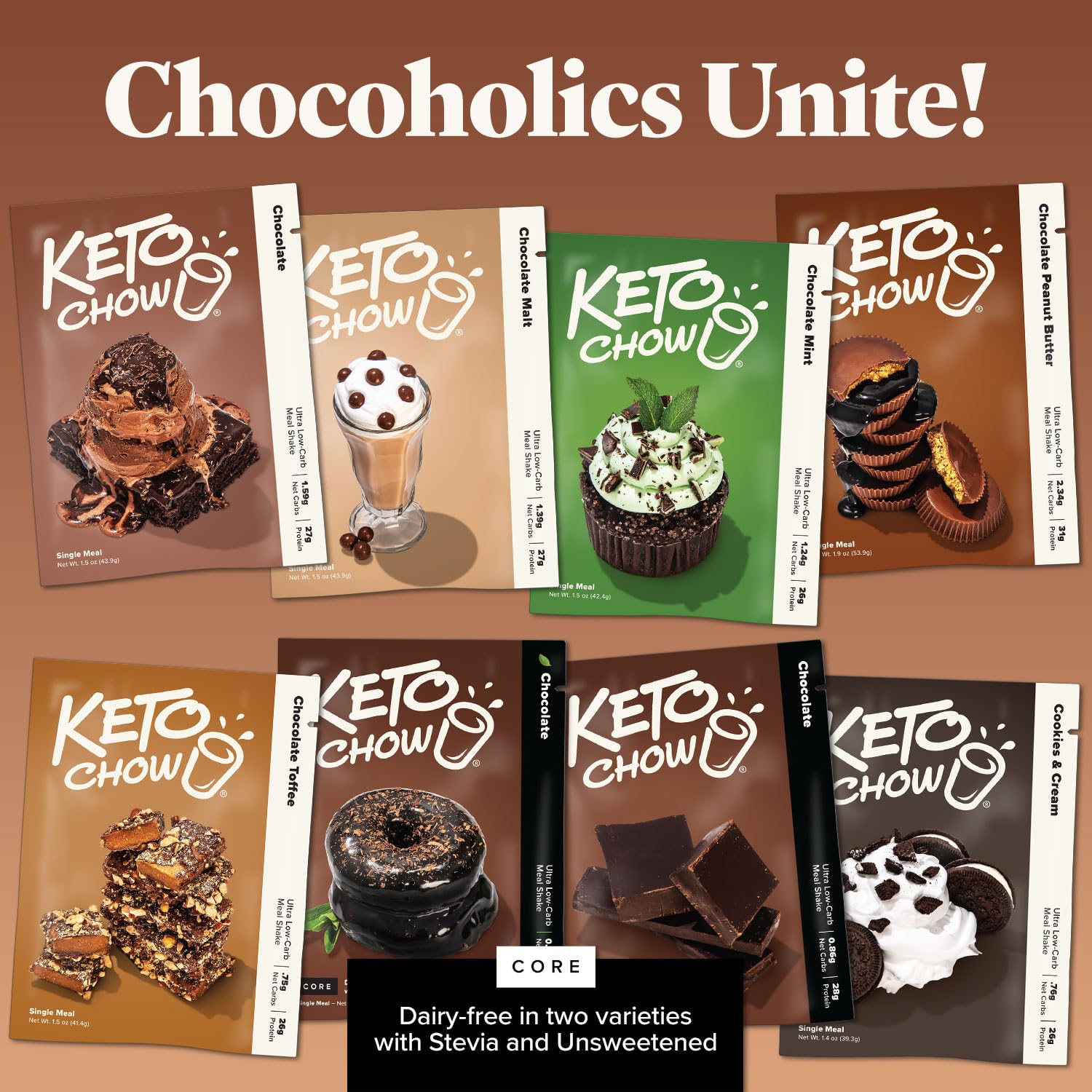 Keto Chow presentación en mesa de desayuno apetecible y práctica