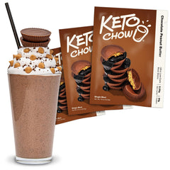 Keto Chow frasco frontal mostrando diseño y conveniencia
