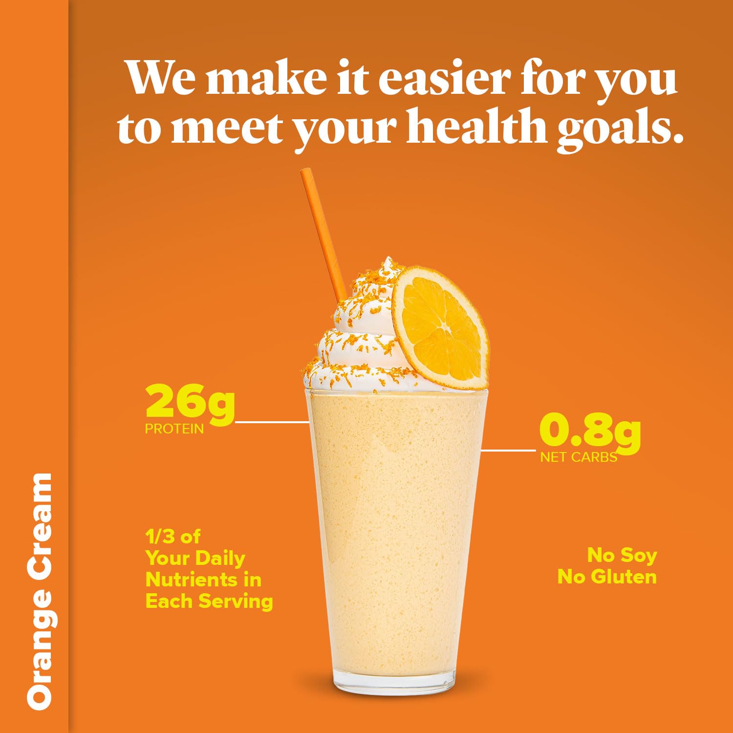 Keto Chow Orange Cream detalle del polvo fino y fácil de mezclar para buena textura