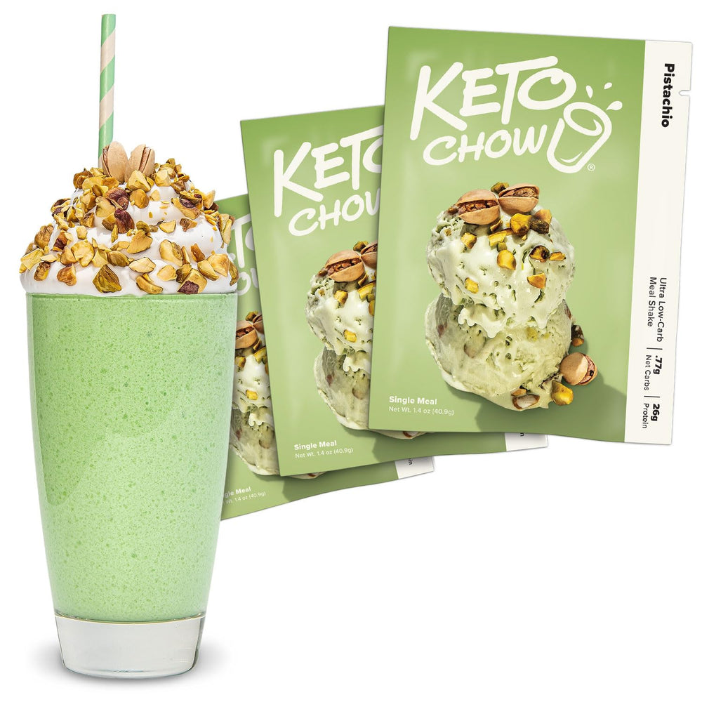 Keto Chow frasco frontal mostrando diseño y marca, práctico y reconocible