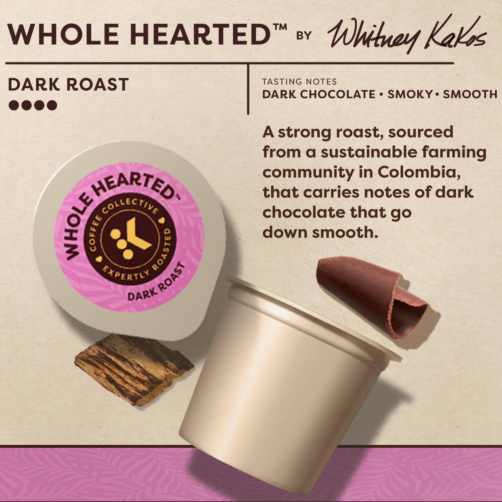 KEURIG COFFEE COLLECTIVE taza con vapor que sugiere aroma intenso y cuerpo