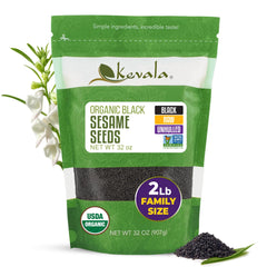 Kevala empaque frontal de semillas de sésamo negro, conserva frescura
