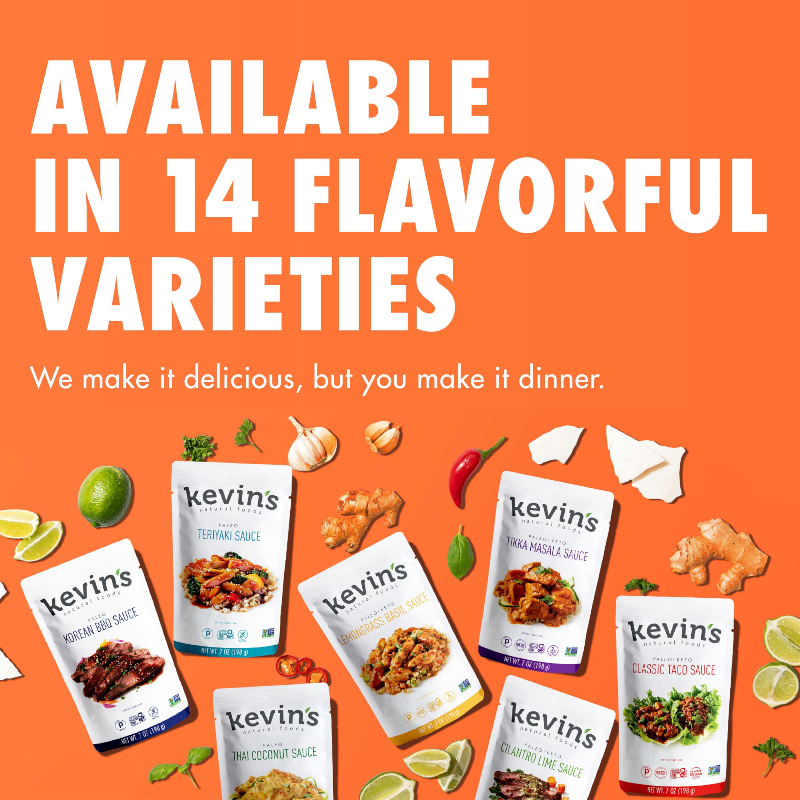 Kevin's Natural Foods bowl servido con Honey Garlic resaltando aroma y acabado glaseado