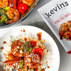 Kevin's Natural Foods textura de la salsa Orange destacando brillo y sabor cítrico