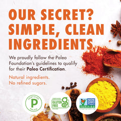 Kevin's Natural Foods salsa en sartén sobre pollo mostrando cocción rápida y conveniencia