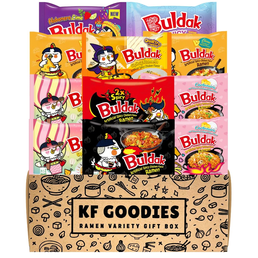 KF GOODIES caja exterior lista para regalo con variedad de ramen