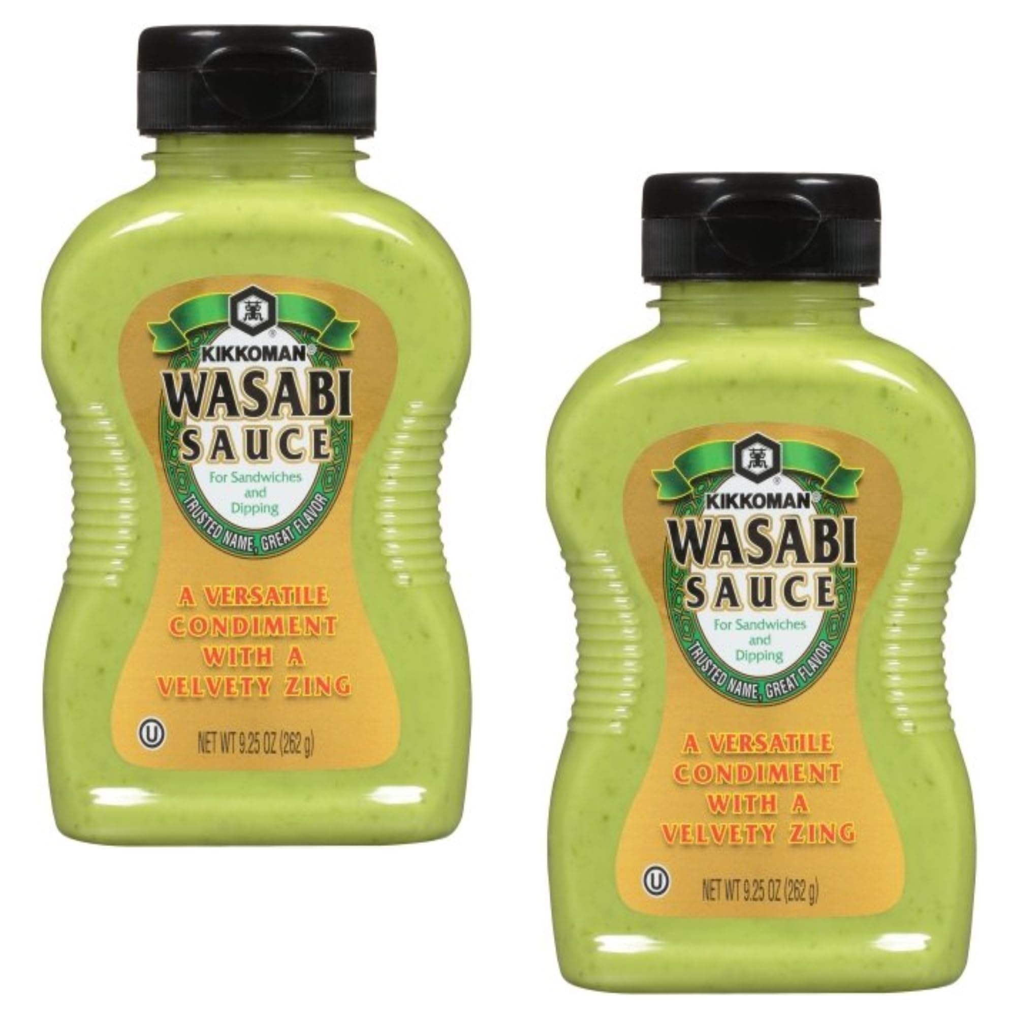 Kikkoman botella frente que muestra diseño y tamaño práctico