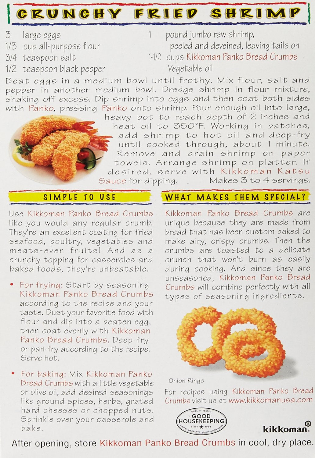Kikkoman panko textura cercana que destaca migas aireadas y crujientes