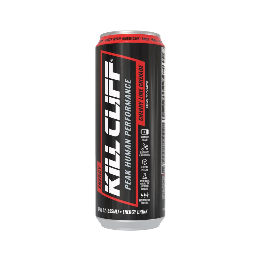 Kill Cliff etiqueta con ingredientes resaltados para claridad y confianza