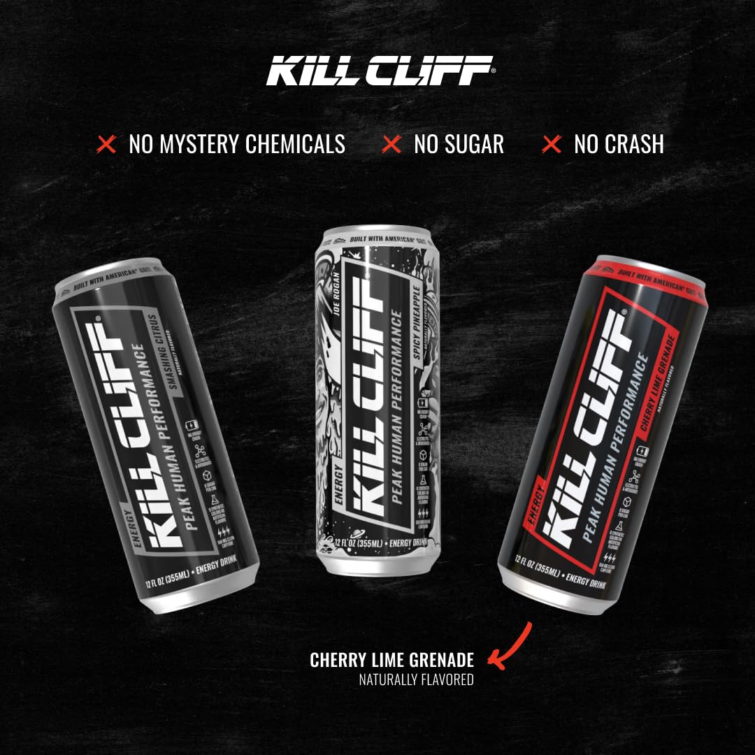 Kill Cliff lata en refrigerador en ambiente cotidiano y listo para beber