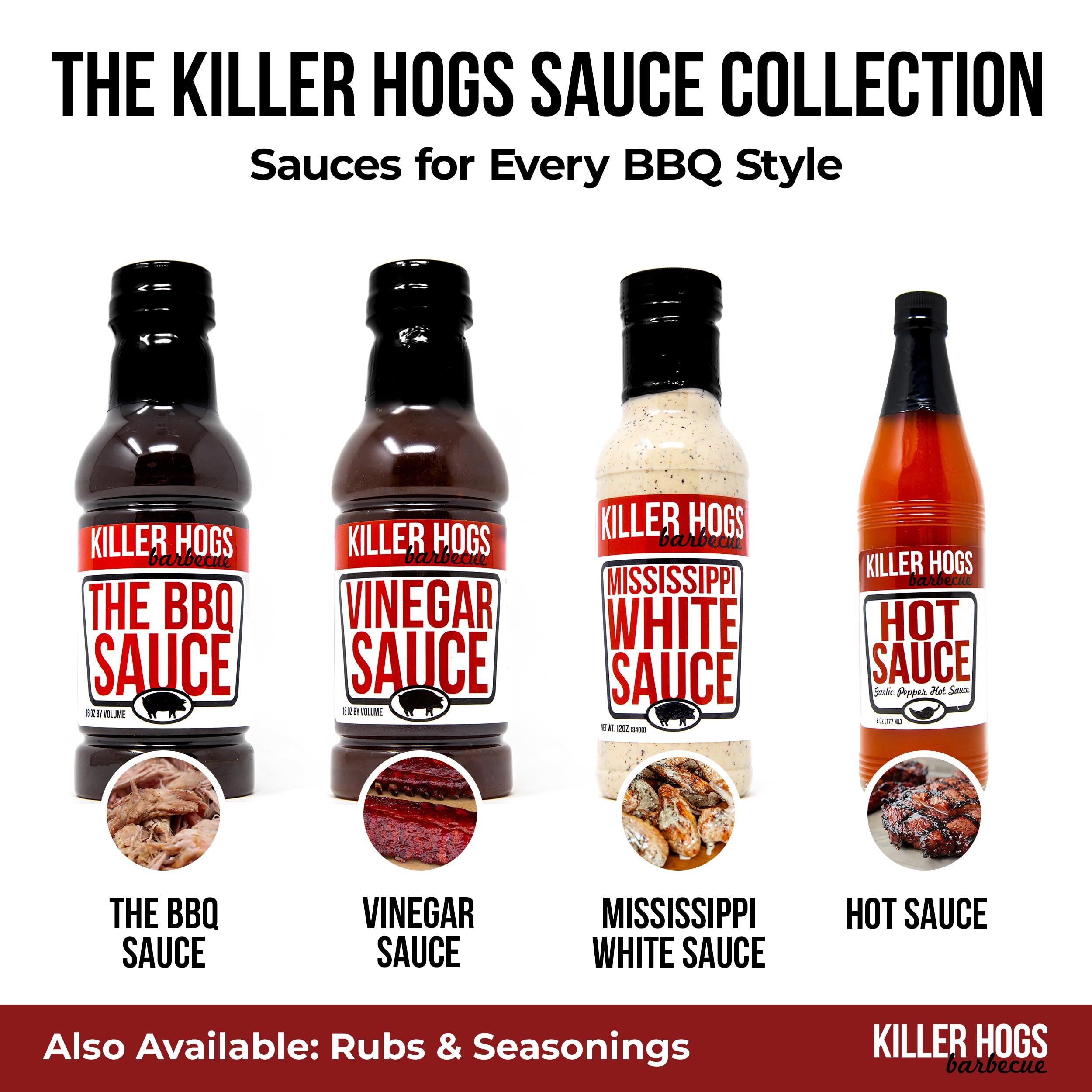 Killer Hogs salsa acompañando un sándwich aportando jugosidad