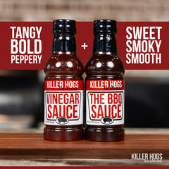 Killer Hogs detalle de etiqueta legible que transmite confianza