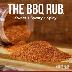 Killer Hogs textura del rub en primer plano que revela granulosidad ideal para adherencia